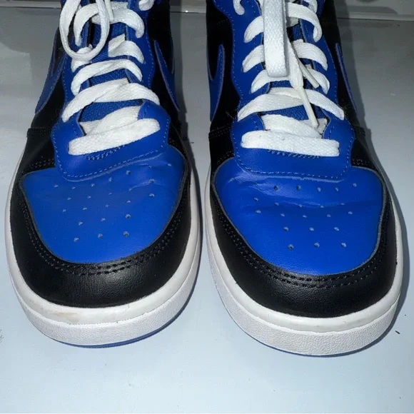 Nike | DM8872-001 Big Kids Court Borough Mid 2 Blue & Black | Size Y6 - Picture 3 of 9
